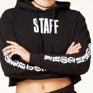 Official purpose tour cropped hoodie